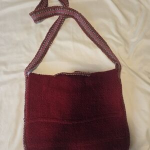 Red Woven Shoulder/Laptop Bag